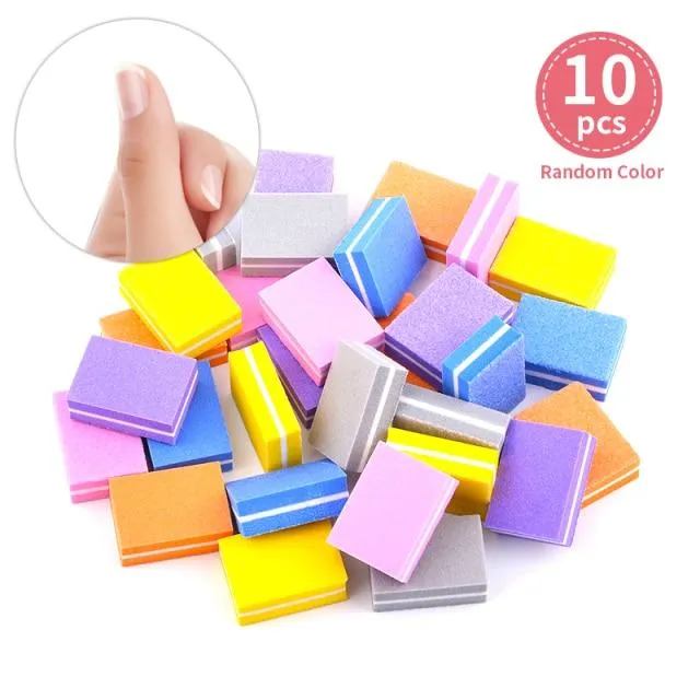 10/20/30/50Pcs Coloful Nagel Schwamm Nagel Datei Puffer Block Polieren Schleifen Professionelle Nagel Werkzeuge doppelseitige Pediküre Maniküre