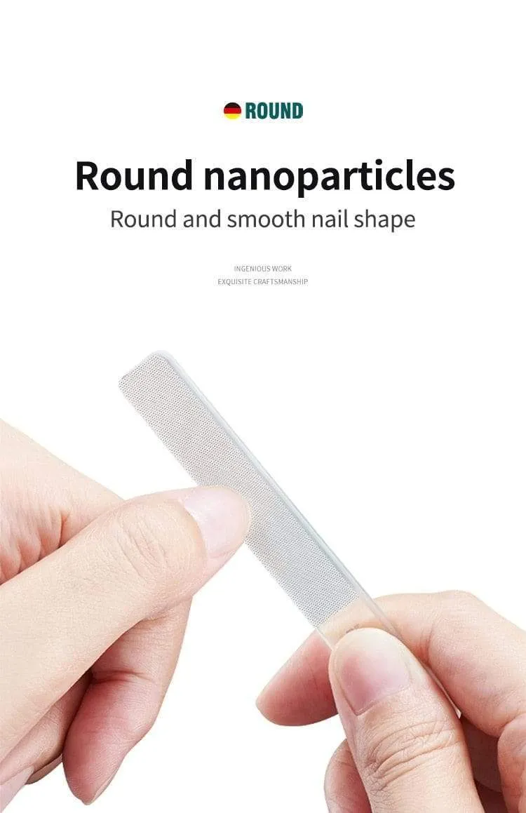 Nano-Glas-Nagelfeilen, professionelles Polier- und Maniküre-Kunstwerkzeug, waschbar, lassen die Nägel leicht aufhellen wie Nagellack