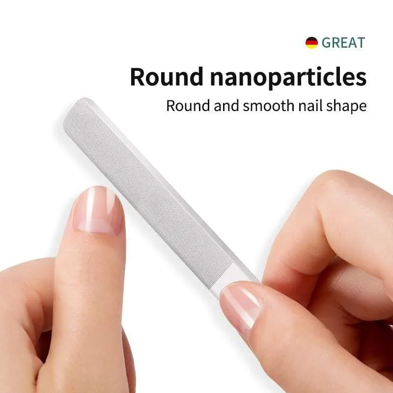 Nano-Glas-Nagelfeilen, professionelles Polier- und Maniküre-Kunstwerkzeug, waschbar, lassen die Nägel leicht aufhellen wie Nagellack