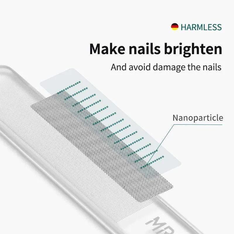 Nano-Glas-Nagelfeilen, professionelles Polier- und Maniküre-Kunstwerkzeug, waschbar, lassen die Nägel leicht aufhellen wie Nagellack