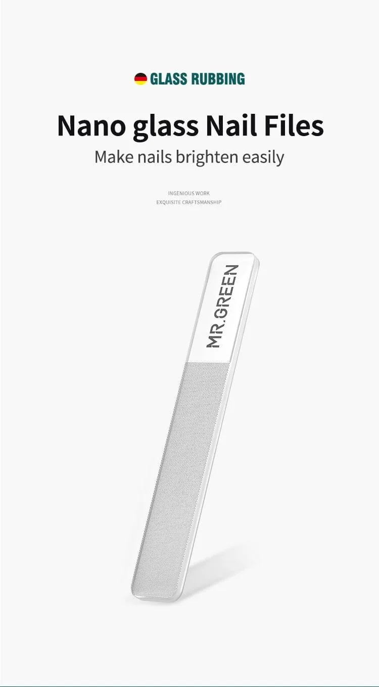 Nano-Glas-Nagelfeilen, professionelles Polier- und Maniküre-Kunstwerkzeug, waschbar, lassen die Nägel leicht aufhellen wie Nagellack