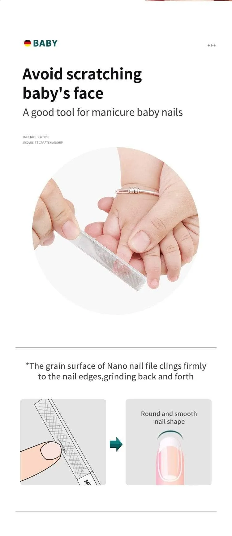 Nano-Glas-Nagelfeilen, professionelles Polier- und Maniküre-Kunstwerkzeug, waschbar, lassen die Nägel leicht aufhellen wie Nagellack
