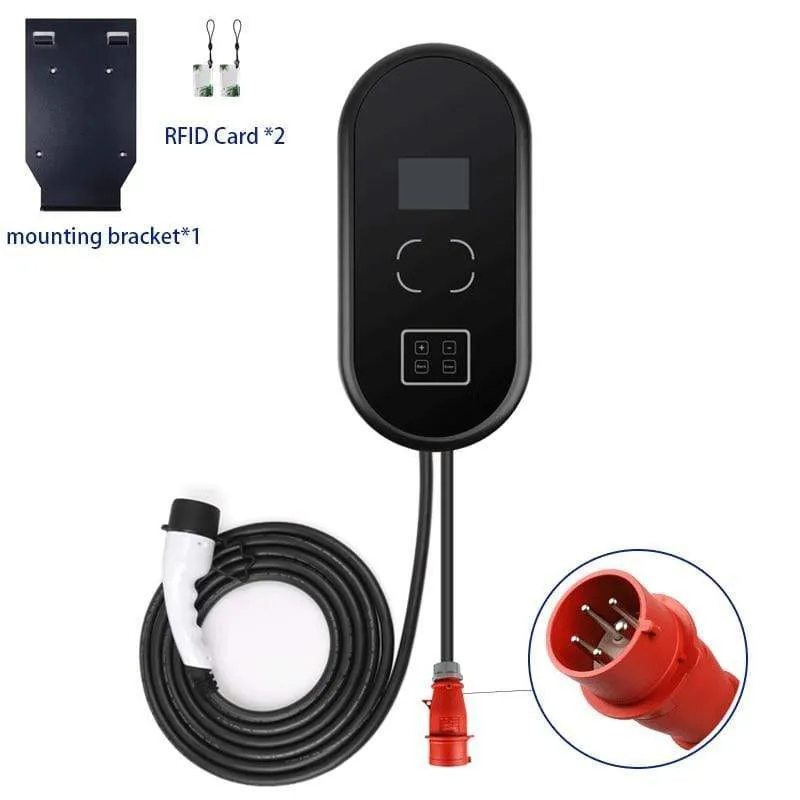 EV-Ladegerät Ladestation für Elektrofahrzeuge EVSE Wallbox mit Typ 2-Kabel 16A 3Phase IEC 62196-2