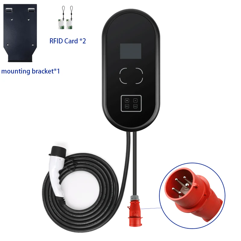 EV-Ladegerät Ladestation für Elektrofahrzeuge EVSE Wallbox mit Typ 2-Kabel 16A 3Phase IEC 62196-2