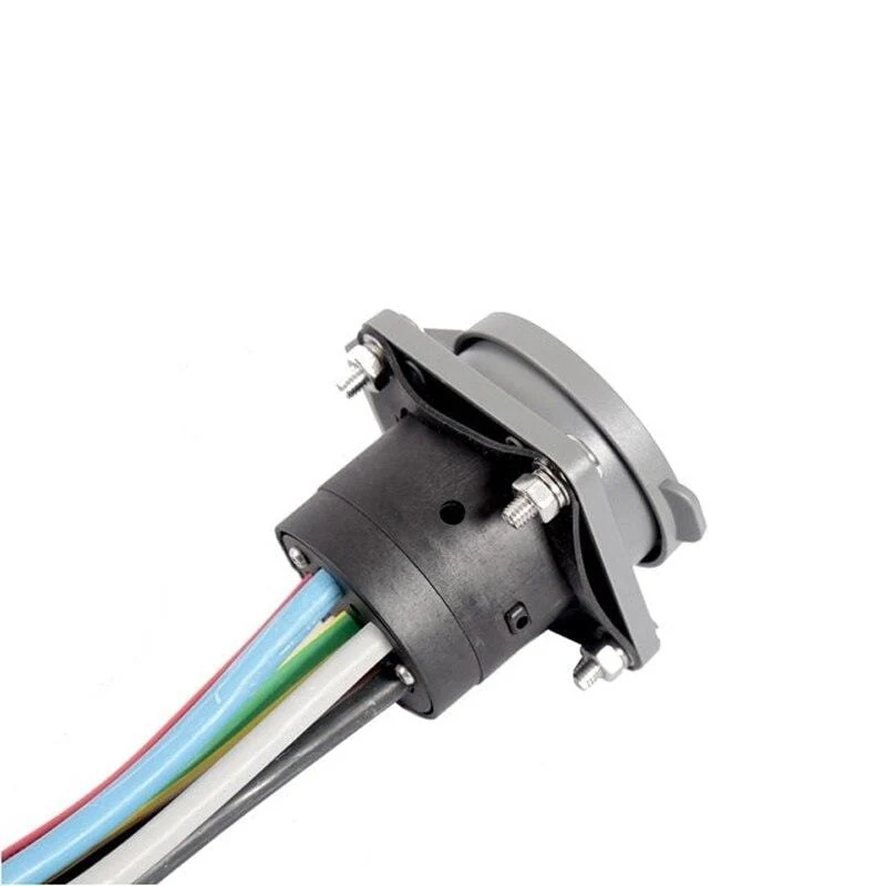 Typ 2 EV-Ladegerät-Buchse für EV-Ladestation EVSE 32A 16A 3-phasig IEC 62196-2 mit Abdeckung