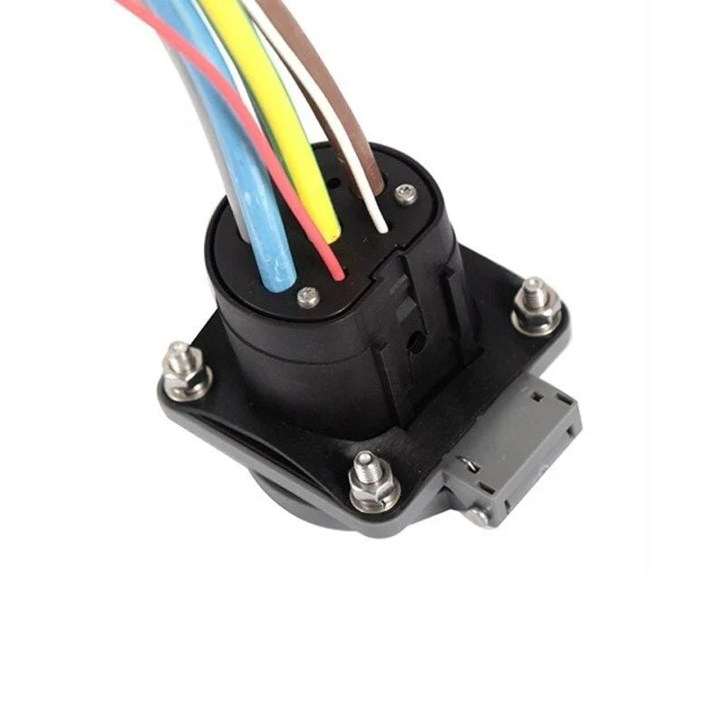 Typ 2 EV-Ladegerät-Buchse für EV-Ladestation EVSE 32A 16A 3-phasig IEC 62196-2 mit Abdeckung
