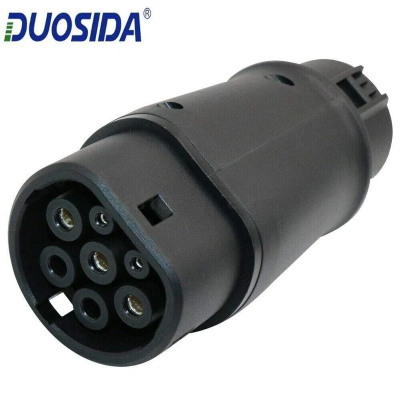 EV-Adapter, 32 Ampere, EV-Ladegerät Typ 1 bis Typ 2, EV-Adapter, Autoladestecker für Elektrofahrzeuge, J1772-Stecker