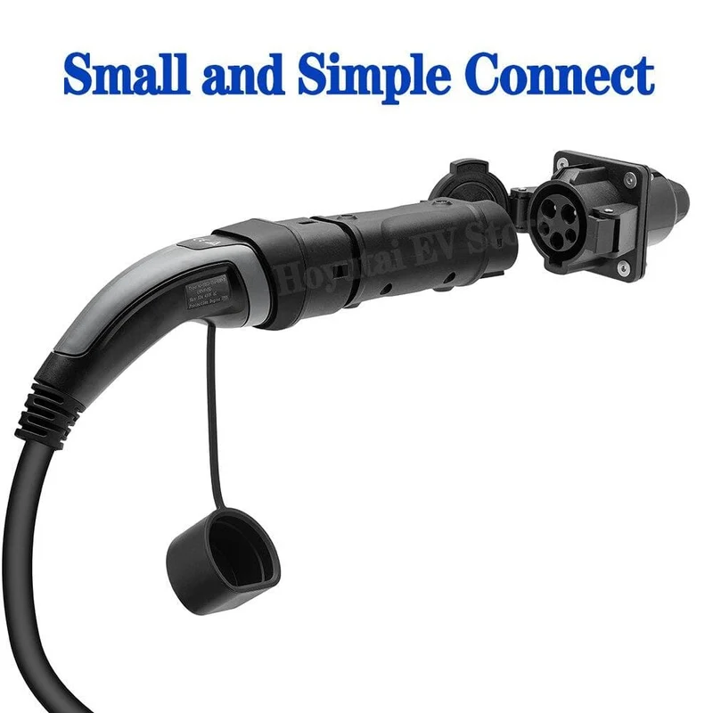 Auto-EV-Ladekabel J1772 Typ 2-Buchse auf Typ 1-Einlass Ev-Ladegerät Elektrofahrzeug-Adapter 32A 1P mit Kabel für Audi, BMW...
