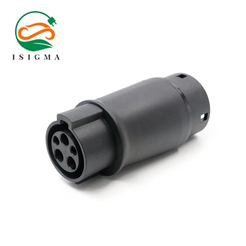 ISIGMA EV-Adapter SAE J1772 zum Laden für Elektrofahrzeuge, EV-Autoladegerät, Typ 1-Stecker auf Typ 2-Buchse