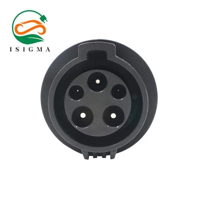 ISIGMA EV-Adapter SAE J1772 zum Laden für Elektrofahrzeuge, EV-Autoladegerät, Typ 1-Stecker auf Typ 2-Buchse