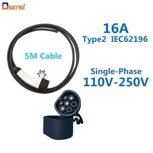 OSENSI 16A Typ 2 IEC62196-2 EV Stecker Ladestation Seite Standard Mennekes Stecker Elektrische Auto ladegerät EVSE