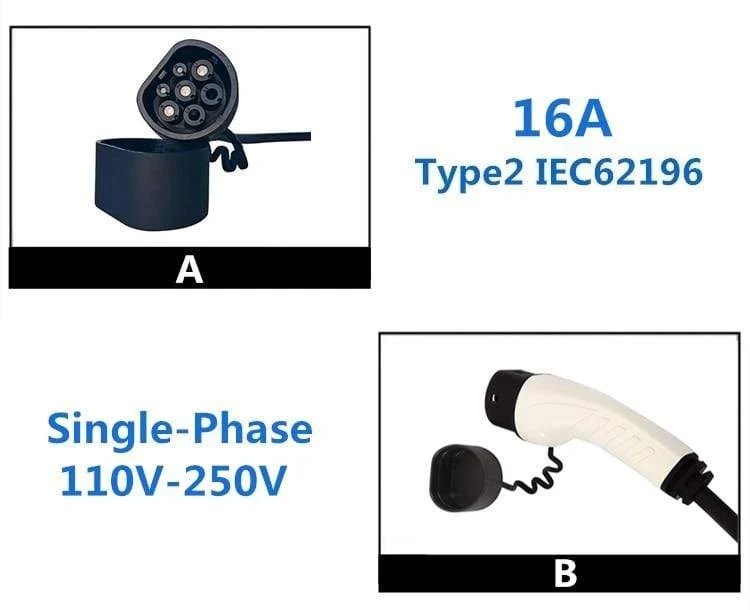 OSENSI 16A Typ 2 IEC62196-2 EV Stecker Ladestation Seite Standard Mennekes Stecker Elektrische Auto ladegerät EVSE