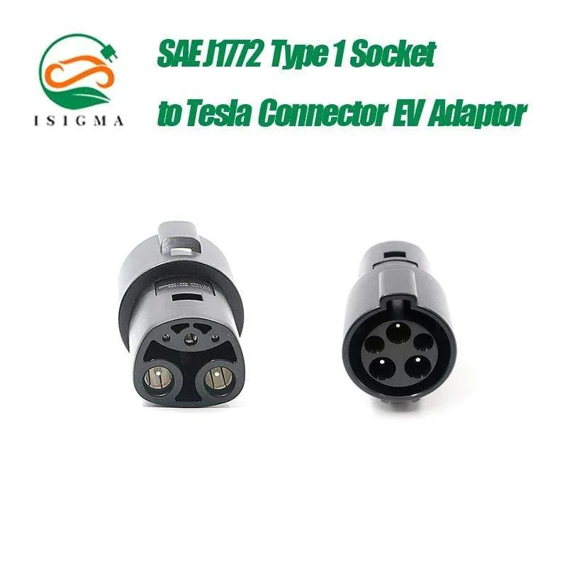 ISIGMA EV-Ladegerät, Elektroauto-Adapter, EVSE-Ladebuchse SAE J1772 Typ1-Einlass zur Tesla-Buchse, 16 A, 32 A, 1 Phase