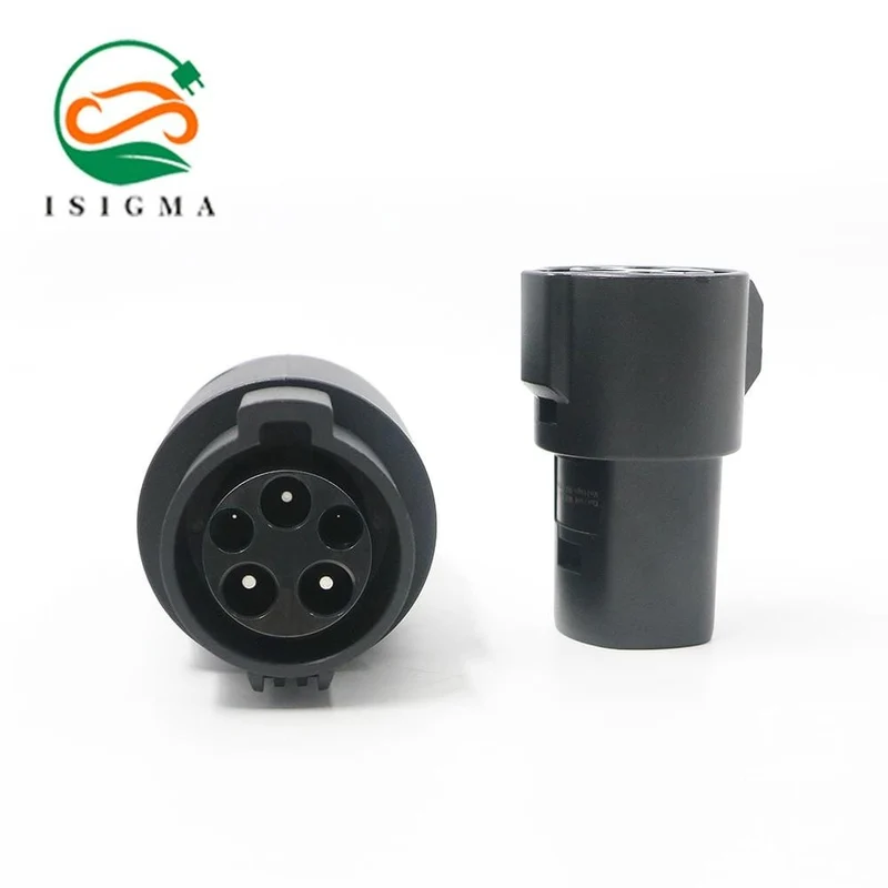 ISIGMA EV-Ladegerät, Elektroauto-Adapter, EVSE-Ladebuchse SAE J1772 Typ1-Einlass zur Tesla-Buchse, 16 A, 32 A, 1 Phase