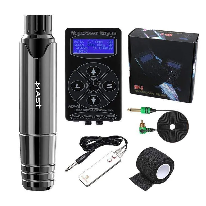 Professionelle Permanent Make-up Maschine Set Tattoo Rotary Pen Kits LCD Netzteil für Tätowierer