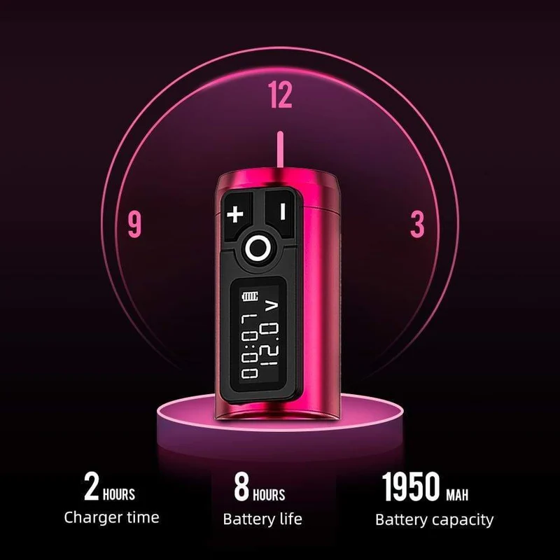 Drahtlose Tattoo-Stift-Maschine Brushless Motor 1950 mAh Lithium-Batterie Schnellladung für Reisemobilität