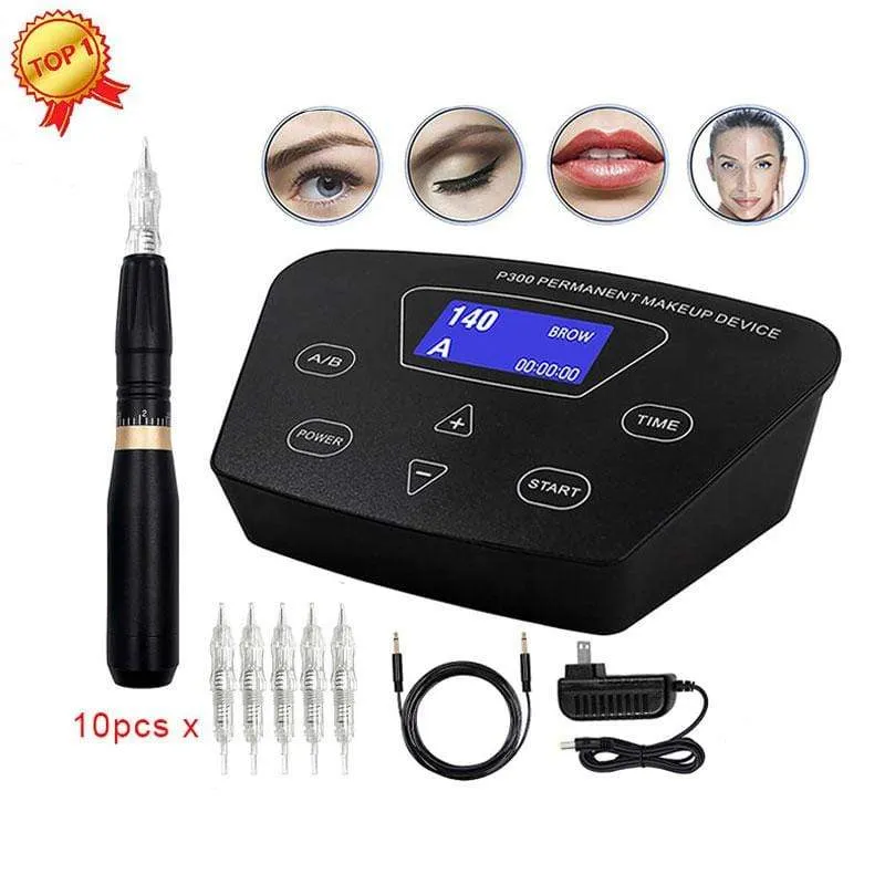 BMX HP100P300 Permanent Make-Up Maschine Rotary Tattoo Maschine Stift Für Augenbraue Eyeliner Lip PMU Maschine Tattoo Kits