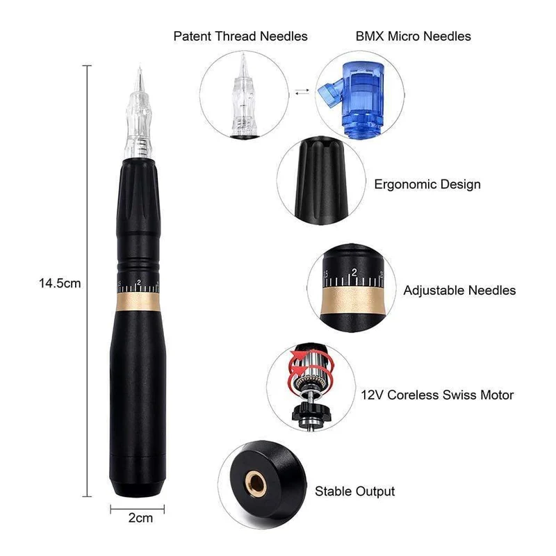 BMX HP100P300 Permanent Make-Up Maschine Rotary Tattoo Maschine Stift Für Augenbraue Eyeliner Lip PMU Maschine Tattoo Kits