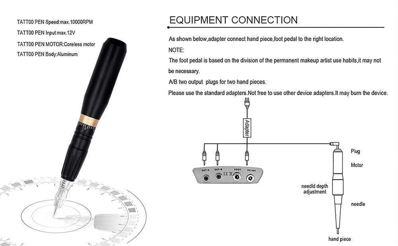 BMX HP100P300 Permanent Make-Up Maschine Rotary Tattoo Maschine Stift Für Augenbraue Eyeliner Lip PMU Maschine Tattoo Kits