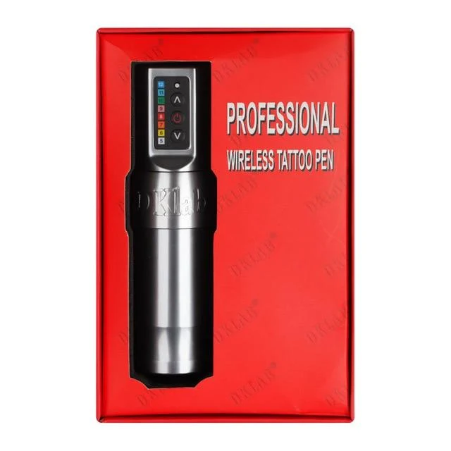 DK-W1 Kabellose Tattoo-Maschine,Professioneller kabelloser Tattoo-Stift,Leistungsstarker kernloser Motor,2400 mAh Li-Akku,36mm Griff