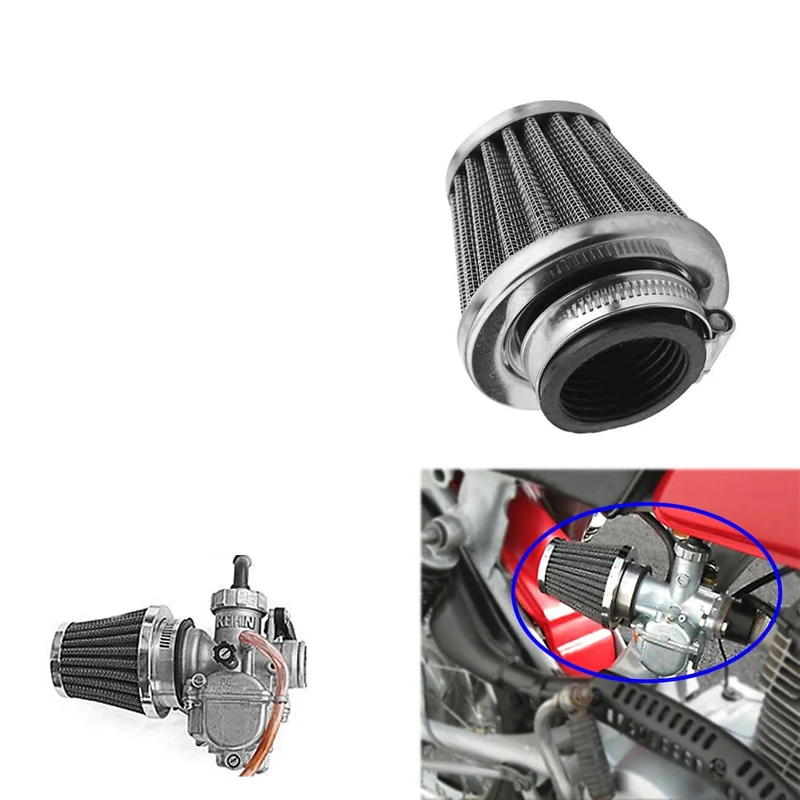 Luftfilter Motorradzubehör Oval Metallic Clamp-on Refit Ansaugtrichter Luftfilter 28mm 35mm 39mm 42mm 48mm 50mm 52mm 60mm