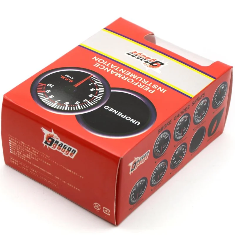 DRAGON GAUGE 2" 52mm Boost/Wassertemperatur/Öltemperatur/Öldruck/Drehzahlmesser/Volt/Luft/Kraftstoffverhältnis/EGT/Vakuummeter Digital+Gauge Pods