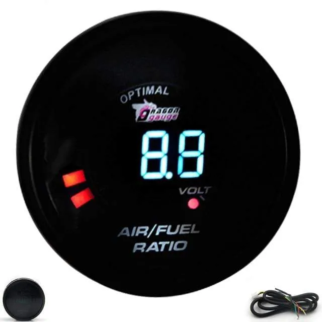 DRAGON GAUGE 2" 52mm Boost/Wassertemperatur/Öltemperatur/Öldruck/Drehzahlmesser/Volt/Luft/Kraftstoffverhältnis/EGT/Vakuummeter Digital+Gauge Pods