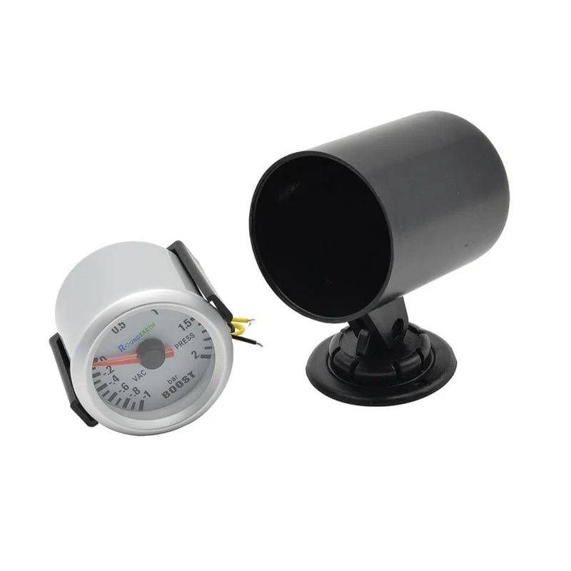Round Earth 52mm Blaues Licht Auto Auto Turbo Boost Gauge Turbin -1 ~ 2 Bar Zeigeruhr Vakuuminstrument Meter Pods Kostenloser Versand