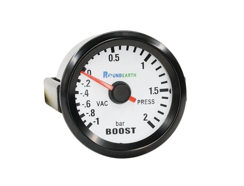 Round Earth 52mm Blaues Licht Auto Auto Turbo Boost Gauge Turbin -1 ~ 2 Bar Zeigeruhr Vakuuminstrument Meter Pods Kostenloser Versand
