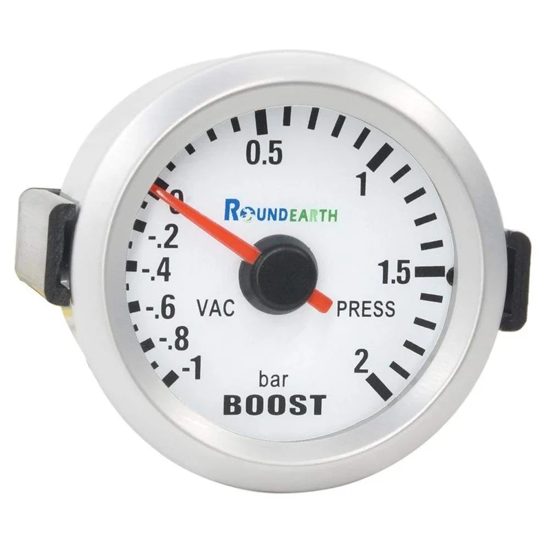 Round Earth 52mm Blaues Licht Auto Auto Turbo Boost Gauge Turbin -1 ~ 2 Bar Zeigeruhr Vakuuminstrument Meter Pods Kostenloser Versand