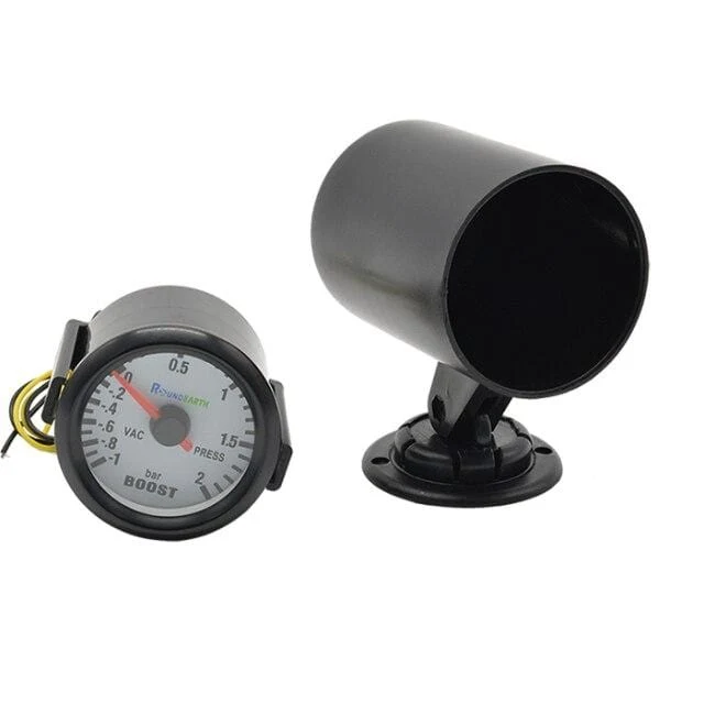 Round Earth 52mm Blaues Licht Auto Auto Turbo Boost Gauge Turbin -1 ~ 2 Bar Zeigeruhr Vakuuminstrument Meter Pods Kostenloser Versand