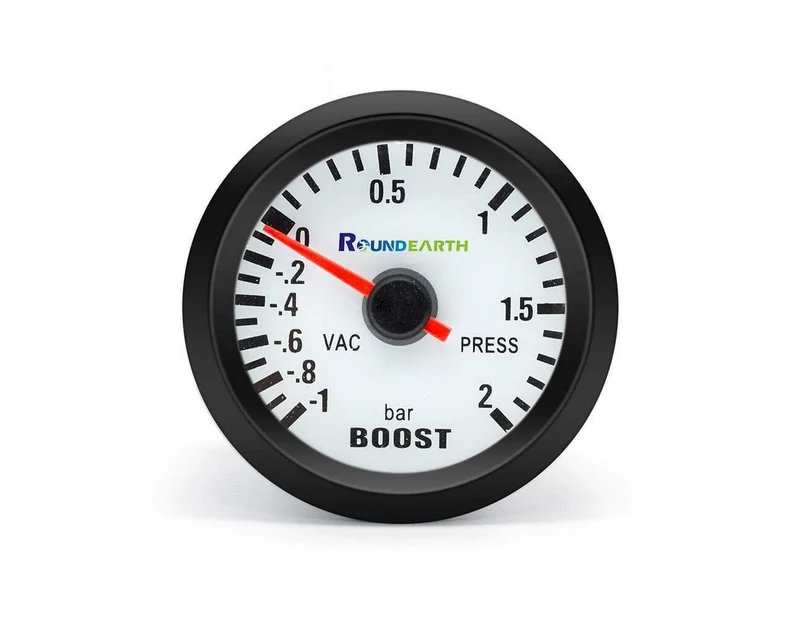 Round Earth 52mm Blaues Licht Auto Auto Turbo Boost Gauge Turbin -1 ~ 2 Bar Zeigeruhr Vakuuminstrument Meter Pods Kostenloser Versand