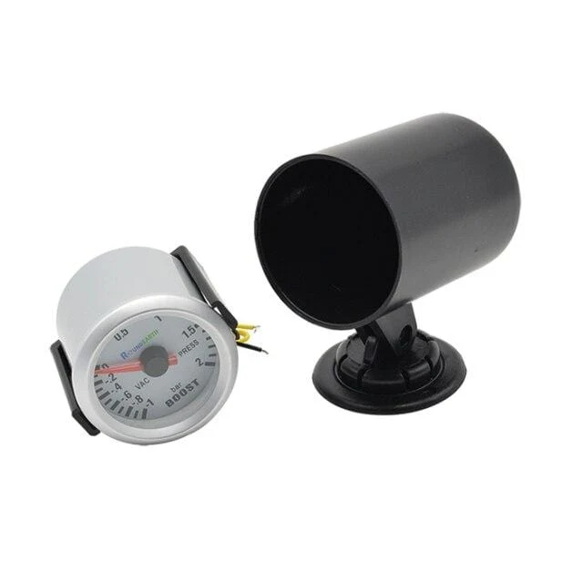 Round Earth 52mm Blaues Licht Auto Auto Turbo Boost Gauge Turbin -1 ~ 2 Bar Zeigeruhr Vakuuminstrument Meter Pods Kostenloser Versand