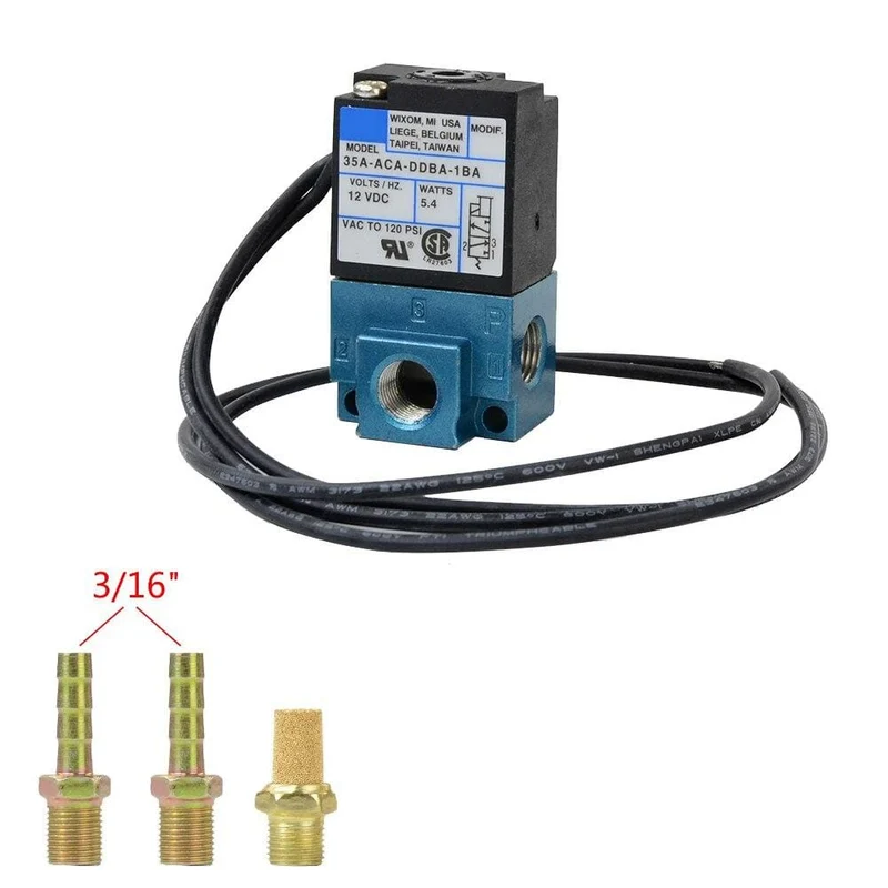 3-Port-Elektronik-Ladedruckregelmagnetventil 35A-ACA-DDBA-1BA mit Messingschalldämpfer JR-ECU05