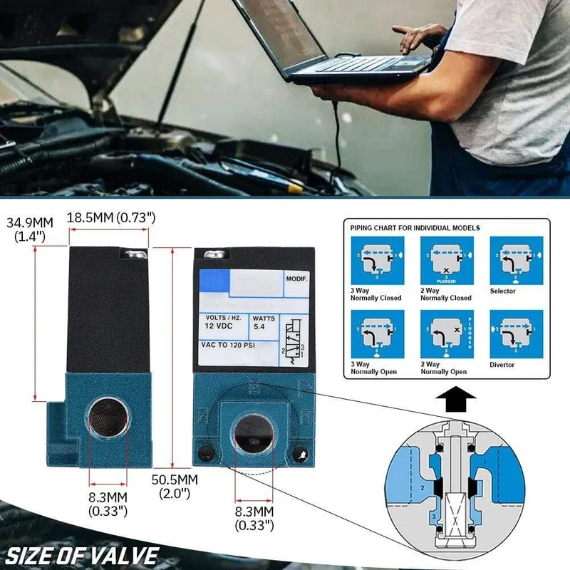 ECU 3-Port Elektronisches Turbo-Boost-Control-Magnetventil für Subaru WRX STI FXT 02-07 JR-ECU02