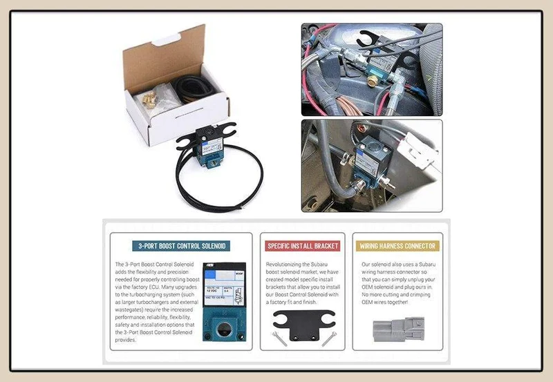 ECU 3-Port Elektronisches Turbo-Boost-Control-Magnetventil für Subaru WRX STI FXT 02-07 JR-ECU02