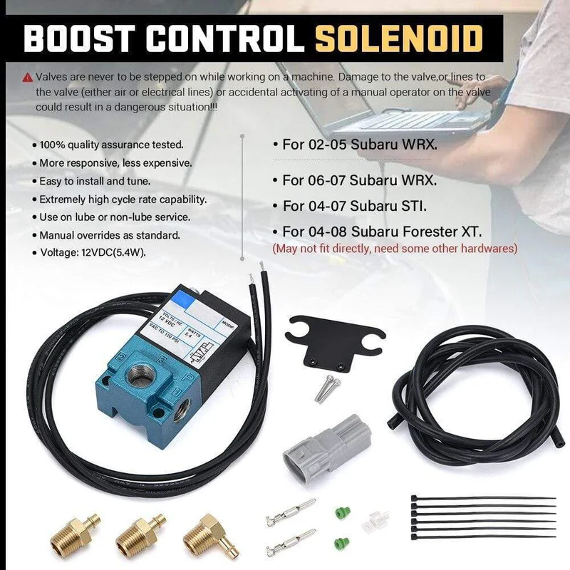 ECU 3-Port Elektronisches Turbo-Boost-Control-Magnetventil für Subaru WRX STI FXT 02-07 JR-ECU02