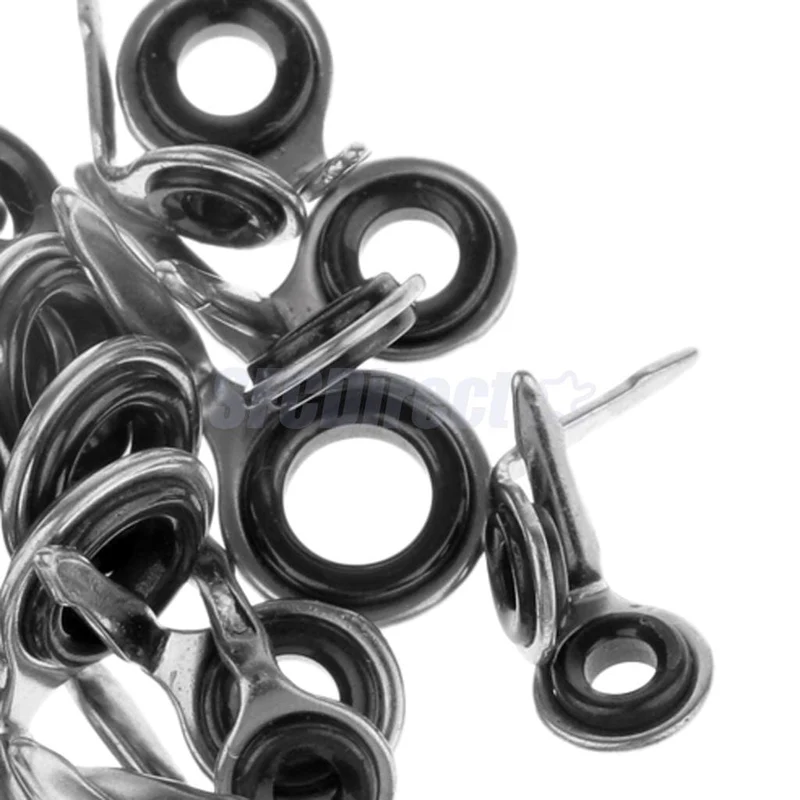40 Stück Angelrutenführungen Ring Edelstahl Angelrute Augen Ring Raft Line Ring Rod DIY Angelrute Reparaturwerkzeug