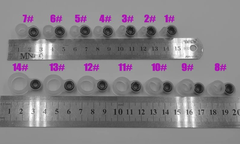 MNFT 2sets (28PCS) Angelrute Drahtring Keramik Auge DIY Fischschnur Guide Silikonring Unterschiedliche Größe 1-14 #