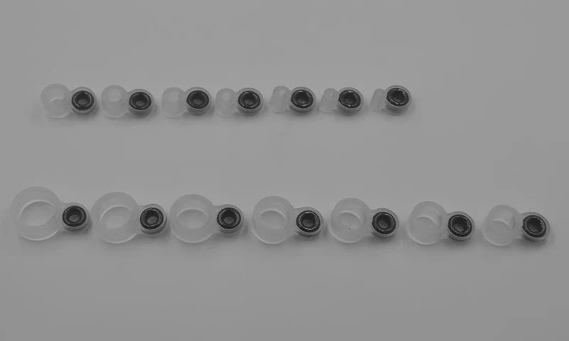MNFT 2sets (28PCS) Angelrute Drahtring Keramik Auge DIY Fischschnur Guide Silikonring Unterschiedliche Größe 1-14 #