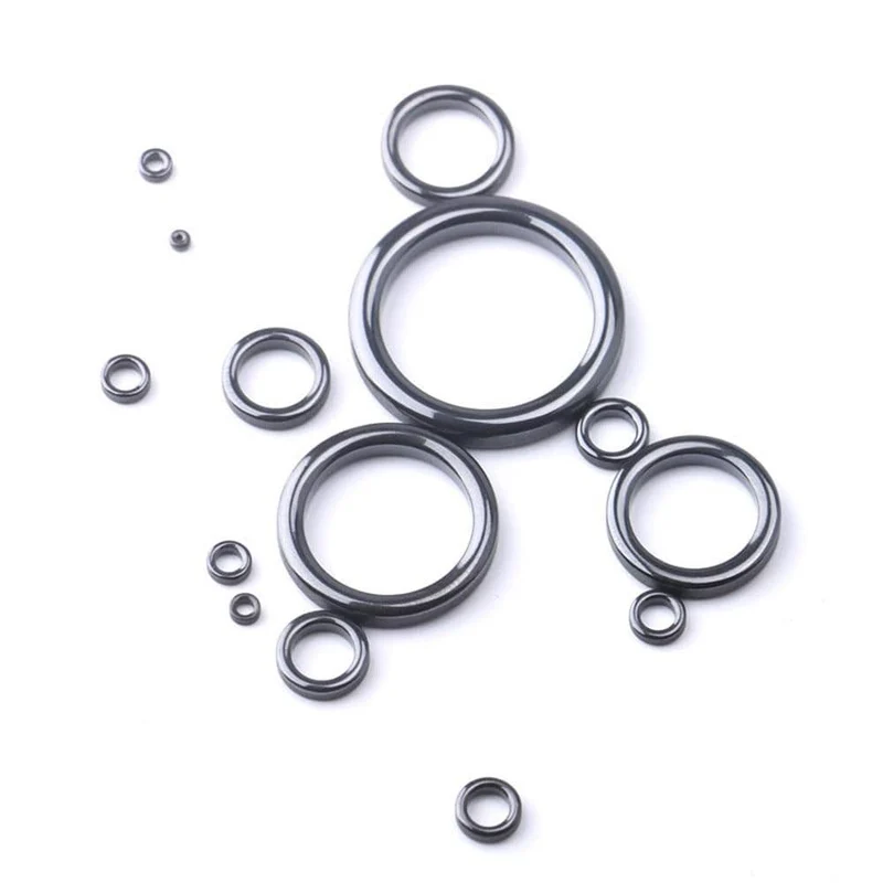 5Pcs Angelrute Guide Ring Keramik Tragen Wärmeleitung Reparatur Teile Werkzeuge Teleskop Surf Casting Rod Guides Kit