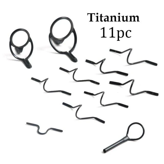 Maximumcatch 9ft 4wt zu 10wt 11Pcs Fly Rod Guides Set Titan/Chrom Spitze Haken Fly Angeln Zubehör