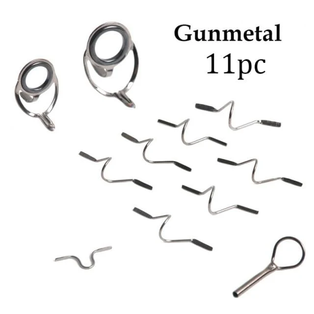 Maximumcatch 9ft 4wt zu 10wt 11Pcs Fly Rod Guides Set Titan/Chrom Spitze Haken Fly Angeln Zubehör