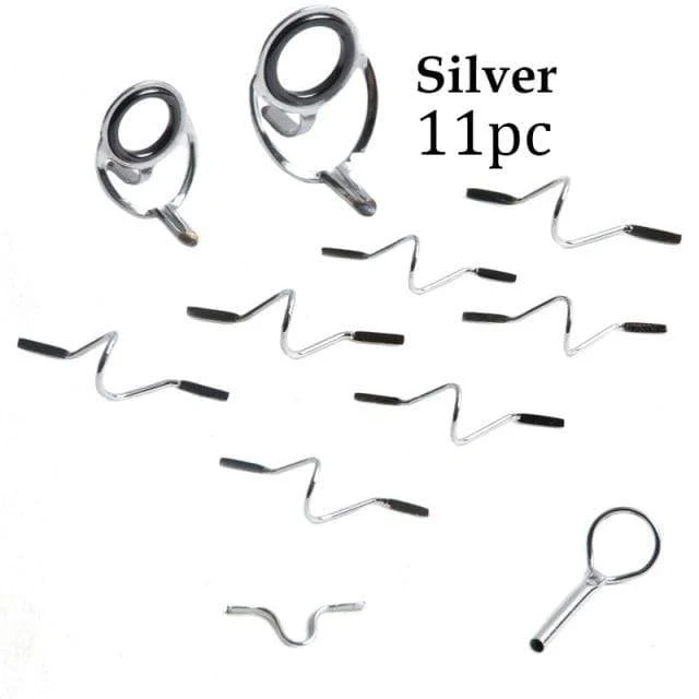 Maximumcatch 9ft 4wt zu 10wt 11Pcs Fly Rod Guides Set Titan/Chrom Spitze Haken Fly Angeln Zubehör
