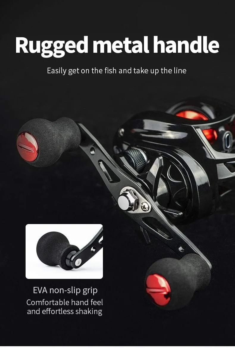 Baitcastingrolle 7.2: 1 High Speed ​​8 KG Max Drag Angelrolle Für Bass in ozean umwelt 48 Stunden Reel Angeln