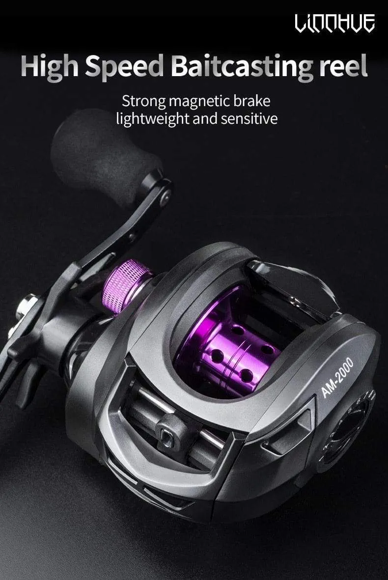 Baitcastingrolle 7.2: 1 High Speed ​​8 KG Max Drag Angelrolle Für Bass in ozean umwelt 48 Stunden Reel Angeln