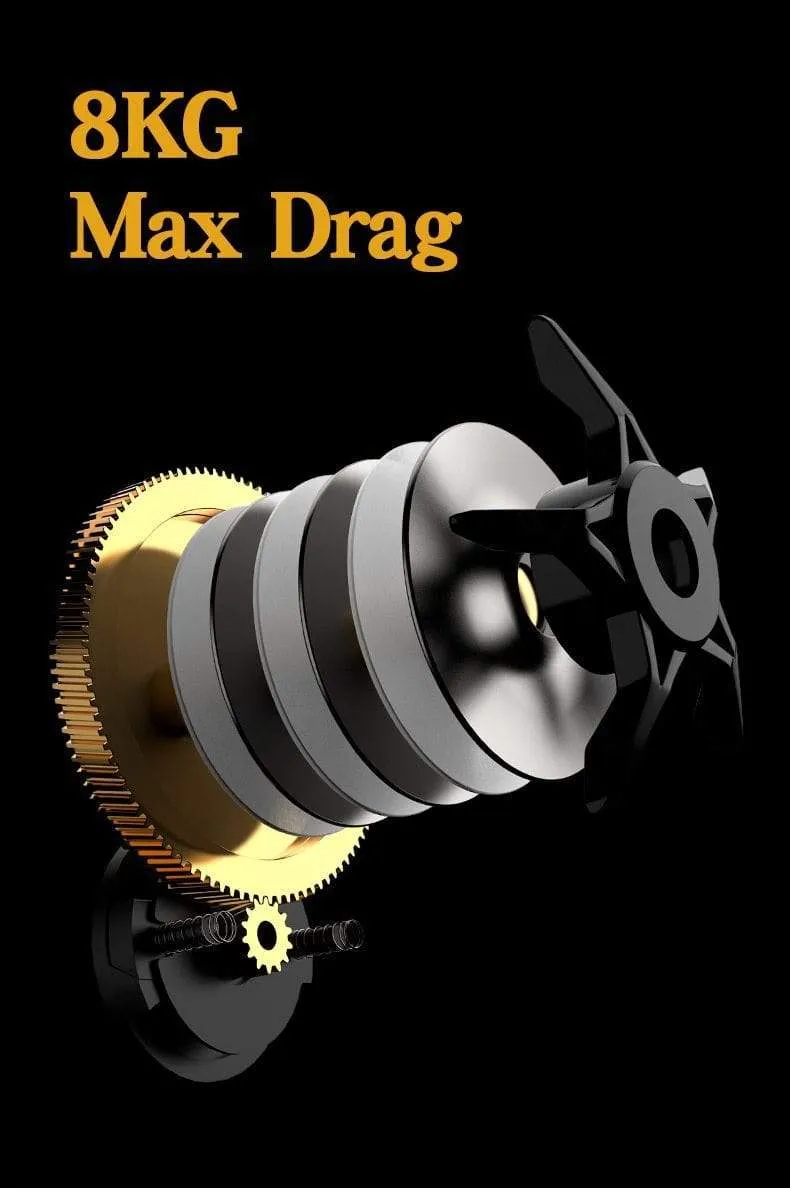 Baitcastingrolle 7.2: 1 High Speed ​​8 KG Max Drag Angelrolle Für Bass in ozean umwelt 48 Stunden Reel Angeln