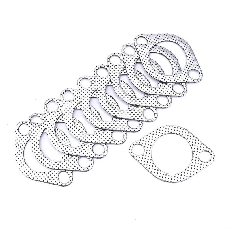 Aluminium 2.25 zoll 56mm Auto Motor Auspuff Dichtung Fallrohr Flansch mit zwei löcher Universal Auspuffrohr Dichtung 5 teile/los