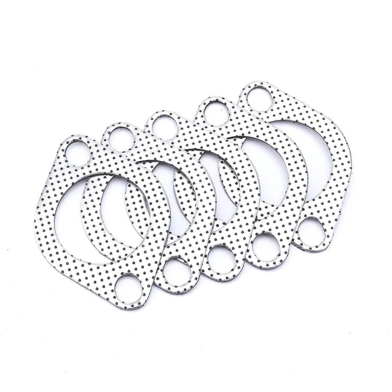 Aluminium 2.25 zoll 56mm Auto Motor Auspuff Dichtung Fallrohr Flansch mit zwei löcher Universal Auspuffrohr Dichtung 5 teile/los