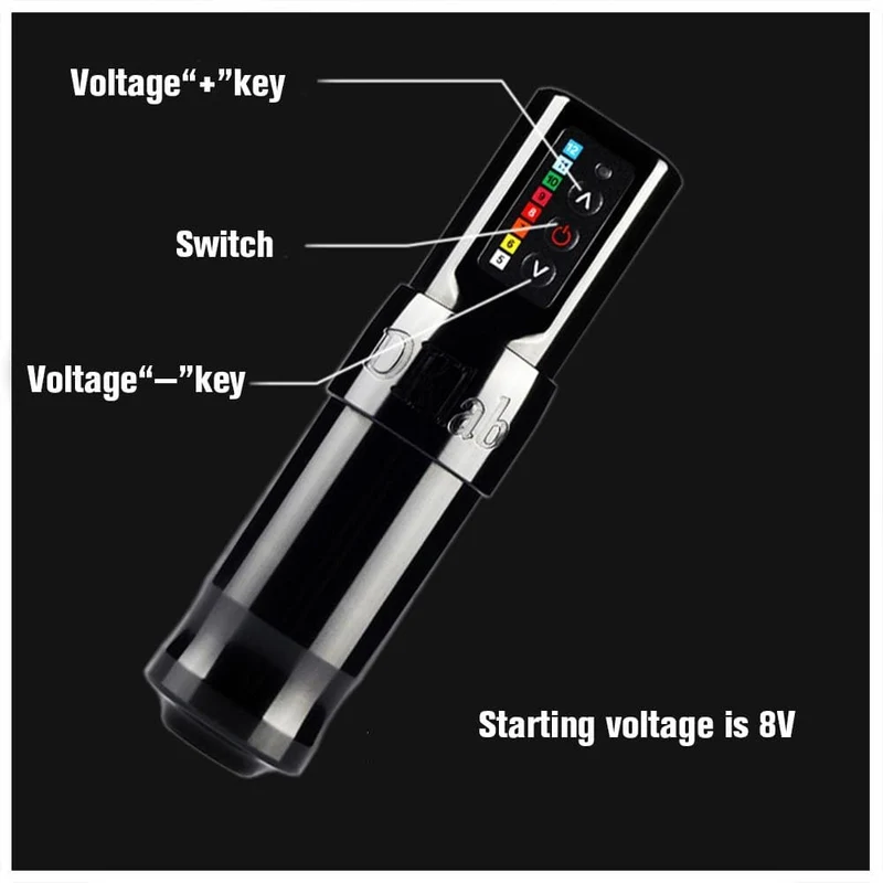 Kabelloser Tattoo-Maschinenstift, professioneller kabelloser Tattoo-Stift, maßgeschneiderter kernloser Motor, korrekte Ausgangsspannung